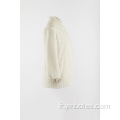 Fausse fourrure blanche chaudement manteau extérieur